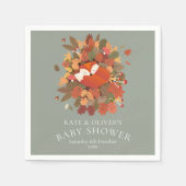 Rustieke Woodland Fox Cub Couples Baby shower Servet (Voorkant)