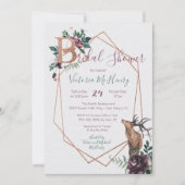 Rustieke Woodland geometrische Waterverf Kaart (Voorkant)