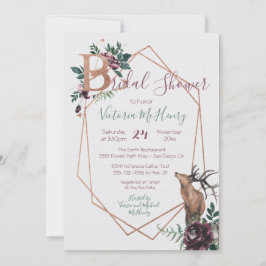 Rustieke Woodland geometrische Waterverf Kaart