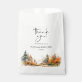 Rustieke Woodland herfst bos bruiloft Bedankzakje (Voorkant)