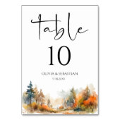 Rustieke Woodland herfst bos bruiloft Kaart (Achterkant)