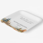 Rustieke Woodland herfst bos bruiloft Papieren Bordje (Gebogen)