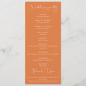 Rustieke Woodland herfst bos bruiloft Programmakaart (Achterkant)