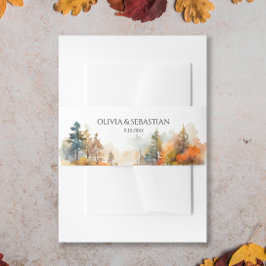 Rustieke Woodland herfst bos bruiloft Uitnodigingen Wikkel