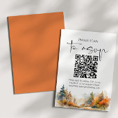 Rustieke Woodland herfst bos QR code bruiloft RSVP Kaartje