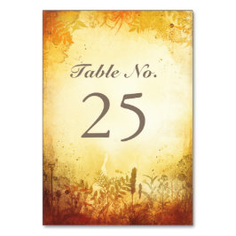 Rustieke WOODLAND herfst tafel nummerkaarten Kaart
