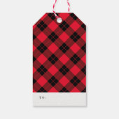 Rustieke Woodland kerstboom vakantie Cadeaulabel (Achterkant)