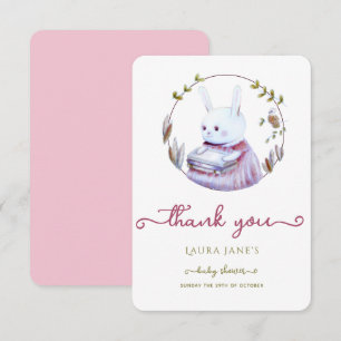 Rustieke Woodland Lieve Konijn Baby Shower Bedankt