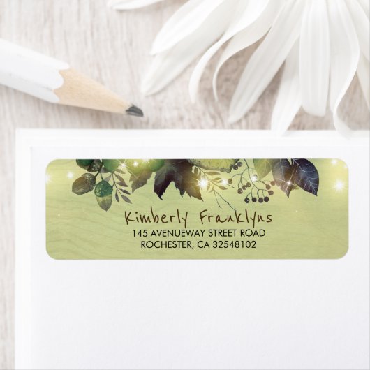 Rustieke Woodland Lights Etiket (Insitu)