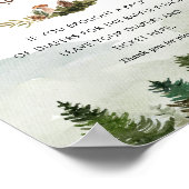 Rustieke Woodland Luier Raffle spel teken Poster (Hoek)