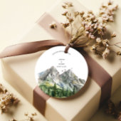 Rustieke Woodland Mountain Forest Pine Wedding Bedankjes Labels