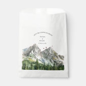 Rustieke Woodland Mountain Forest Pine Wedding Bedankzakje (Voorkant)