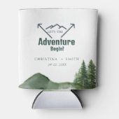 Rustieke Woodland Mountain Forest Pine Wedding Blikjeskoeler (Voorkant)