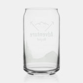 Rustieke Woodland Mountain Forest Pine Wedding Blikvorm Glas (Achterkant)