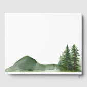 Rustieke Woodland Mountain Forest Pine Wedding Gastenboek (Achterkant)
