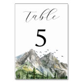 Rustieke Woodland Mountain Forest Pine Wedding Kaart (Achterkant)