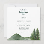 Rustieke Woodland Mountain Forest Pine Wedding Kaart (Voorkant)