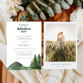 Rustieke Woodland Mountain Forest Pine Wedding Kaart