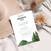 Rustieke Woodland Mountain Forest Pine Wedding Kaart