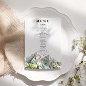 Rustieke Woodland Mountain Forest Pine Wedding Menu