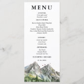 Rustieke Woodland Mountain Forest Pine Wedding Menu (Voorkant)