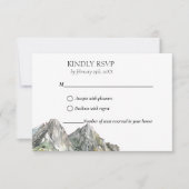 Rustieke Woodland Mountain Forest Pine Wedding RSVP Kaartje (Voorkant)