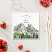 Rustieke Woodland Mountain Forest Pine Wedding Servet (Insitu)