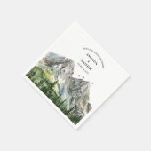 Rustieke Woodland Mountain Forest Pine Wedding Servet (Hoek)