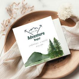 Rustieke Woodland Mountain Forest Pine Wedding Servet