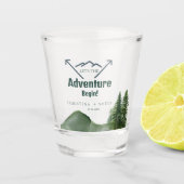 Rustieke Woodland Mountain Forest Pine Wedding Shot Glas (Voorkant)