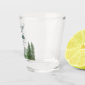 Rustieke Woodland Mountain Forest Pine Wedding Shot Glas (Rechts)
