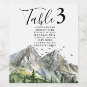 Rustieke Woodland Mountain Forest Pine Wedding Wijn Etiket (Enkel label)