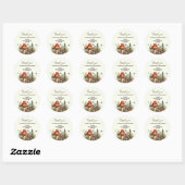 Rustieke Woodland Mushroom Baby shower Herfst Beda Ronde Sticker (Vel)