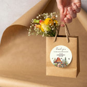 Rustieke Woodland Mushroom Baby shower Herfst Beda Ronde Sticker