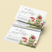 Rustieke Woodland Mushroom Hoe groot mama's buik Informatiekaartje