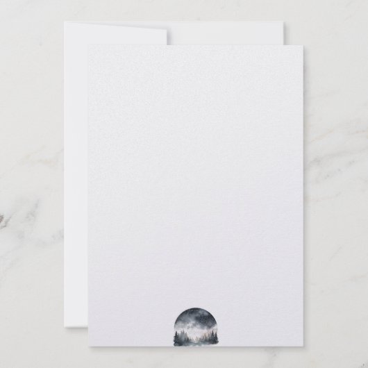 Rustieke Woodland Pine Forest Winter Save the Date Kaart (Achterkant)