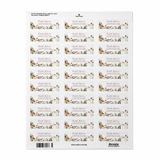 Rustieke Woodland Pumpkin Herfst Etiket (Full Sheet)