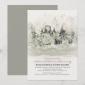 Rustieke Woodland repetitie diner Waterverf Kaart (Voorkant / Achterkant)