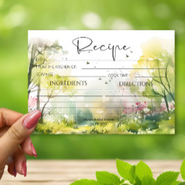 Rustieke Woodland Spring Recept Kaart