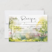 Rustieke Woodland Spring Recept Kaart (Voorkant)