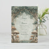 Rustieke Woodland Sprookjesachtige Charm Wedding Kaart (Staand voorkant)