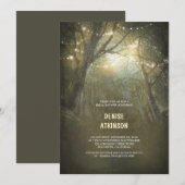 Rustieke Woodland String Lights Vrijgezellenfeest Kaart (Voorkant / Achterkant)