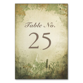 Rustieke WOODLAND tafel nummerkaarten Kaart