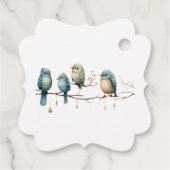 Rustieke Woodland Tortelduifjes Romantische bruilo Bedankjes Labels (Achterkant)