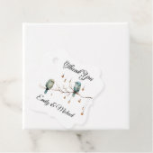 Rustieke Woodland Tortelduifjes Romantische bruilo Bedankjes Labels (In situ)