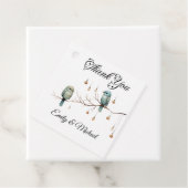 Rustieke Woodland Tortelduifjes Romantische bruilo Bedankjes Labels (In situ)