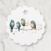 Rustieke Woodland Tortelduifjes Romantische bruilo Bedankjes Labels (Achterkant)