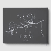 Rustieke Woodland Tortelduifjes Romantische bruilo Gastenboek (Achterkant)