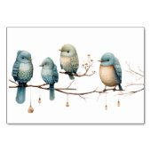 Rustieke Woodland Tortelduifjes Romantische bruilo Kaart (Achterkant)