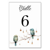 Rustieke Woodland Tortelduifjes Romantische bruilo Kaart (Voorkant)